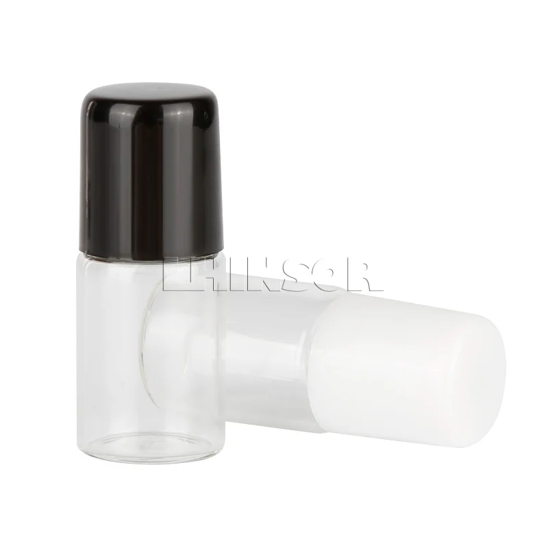 50pcs lot 1ml 2ml 3ml Clear Glass Roll on Essential Oils Bottle Doterra Container Perfume Aromatherapy 4