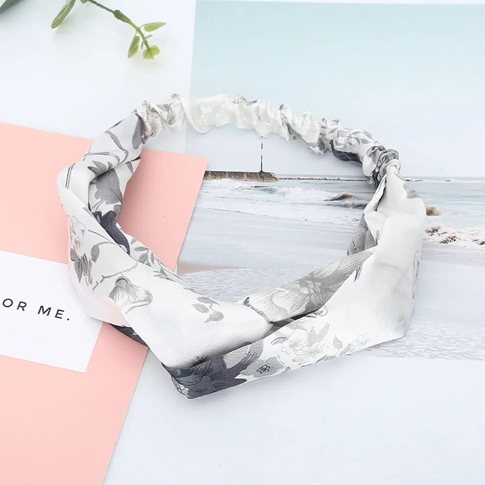 

ms ragdoll Summer Bohemian Style Hairbands Print Headbands For Women Retro Stripe Turban Bandage Bandanas Women Hair Accessories