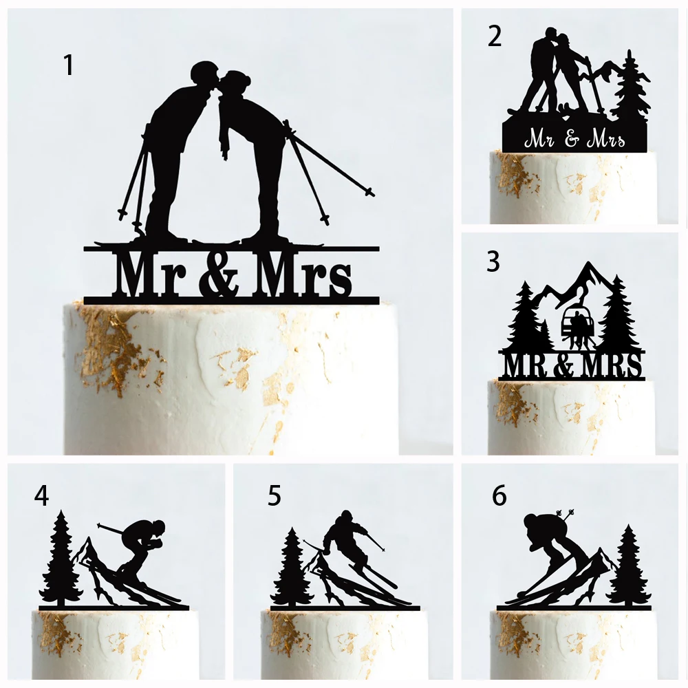 Personalised Mr And Mrs Couple Funny Sports Wedding Cake Topper Decoration Gift 