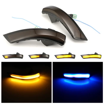 

2Pcs Dynamic Turn Signal Light LED Side Wing Rearview Mirror Indicator Clear Lens Car Blinker For Ford Focus 08-16 Accessories