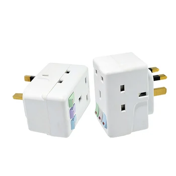 

Receptacle Charger Adapter Multi-socket UK 1 Plug to 3AC Socket Outlet Converter with ON/OFF Independent Switch Socket