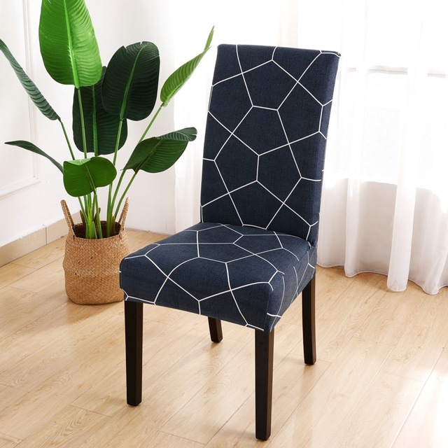 Series Chair Cover for Dining Room Banquet Hotel Kitchen Spandex Stretch Print Chair Covers Removable Washable Seat Decor