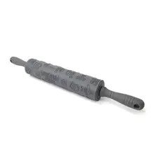 Силиконовая серая Скалка с Рождественская форма, Рождество Выгравированный валик с тиснением торт десертный Декор кухонные принадлежности для выпечки