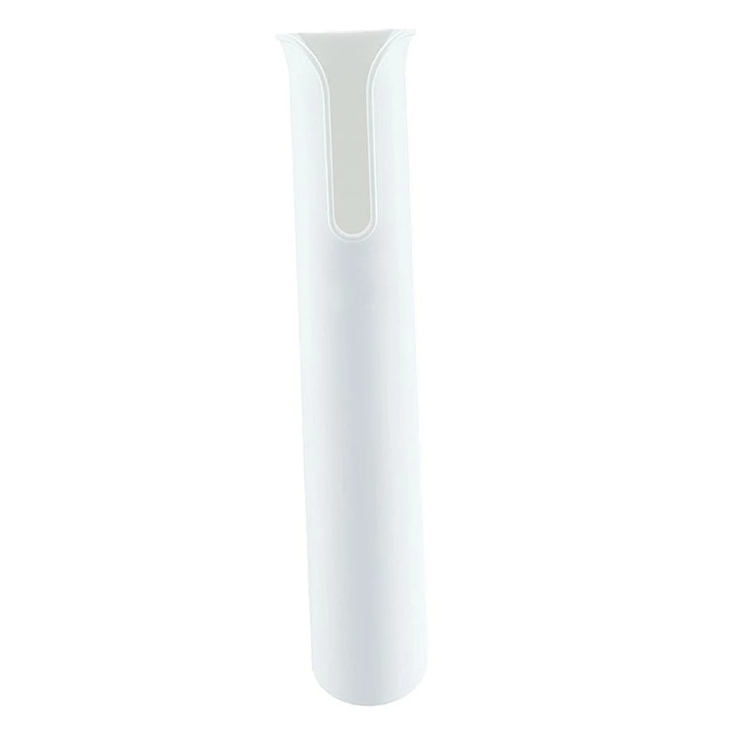Plastic Fishing Rod Holder Boat Yacht Single Pole Tube Rack Stand Bracket White