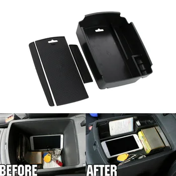

ABS Plastic Car Tray Storage Box Console Black Multi-compartment New High quality