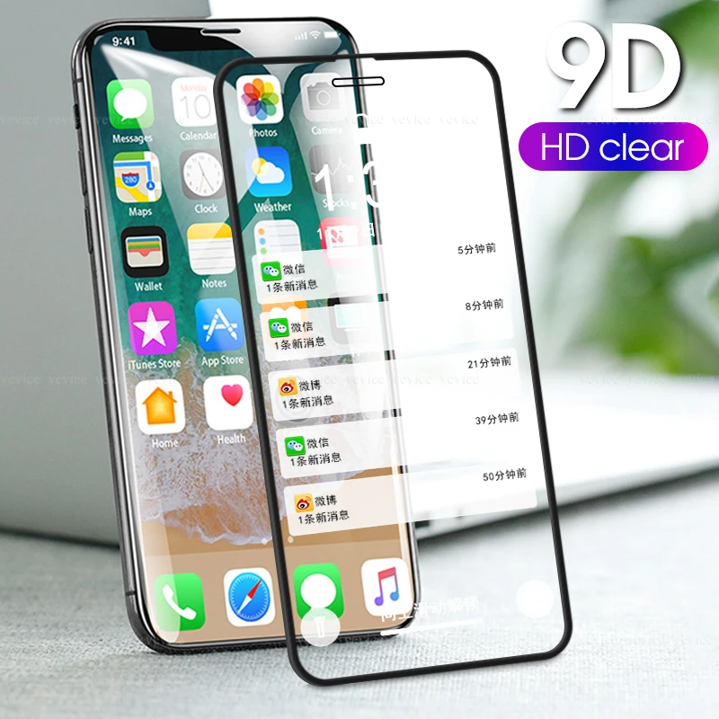 

9D Full Glue Tempered Glass For iPhone 11PRO 2019 11 7 8 Premium Screen Protector For iPhone 7 8 Plus X XS XR 11 PRO HD film