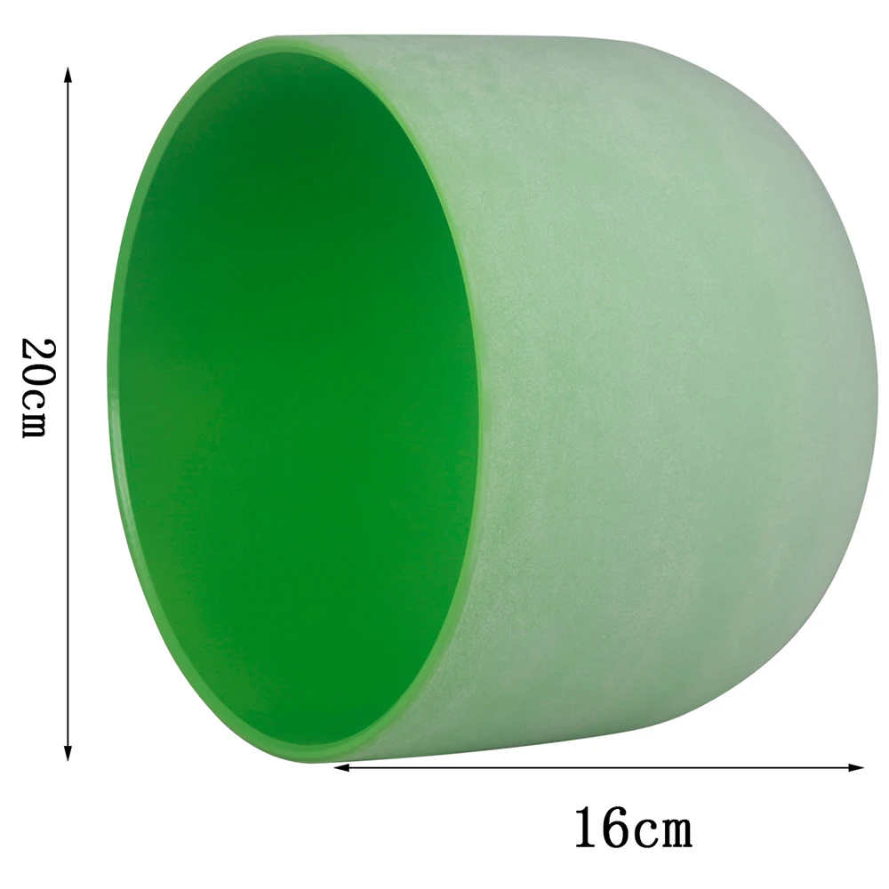 M MBAT 8 Inch Note B Crystal Singing Bowl Green Frosted Quartz Meditation Yoga Sound Healing Perfect Singing Bowl Rubber Stick