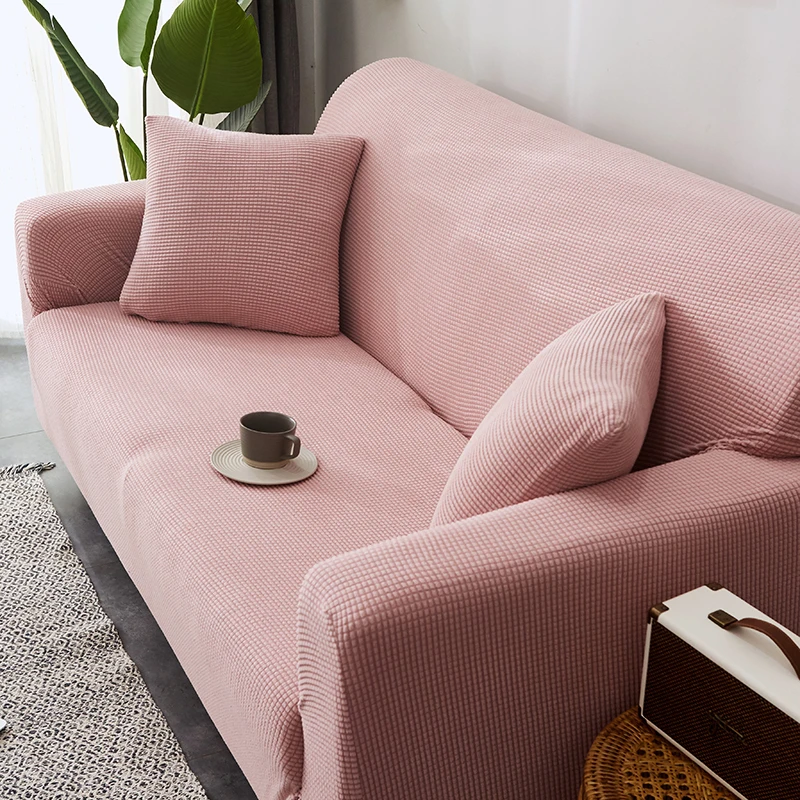 Эластичные Бархатные чехлы для диванов для гостиной, одноцветные секционные чехлы для диванов, домашний декор, чехлы для диванов, высокое качество