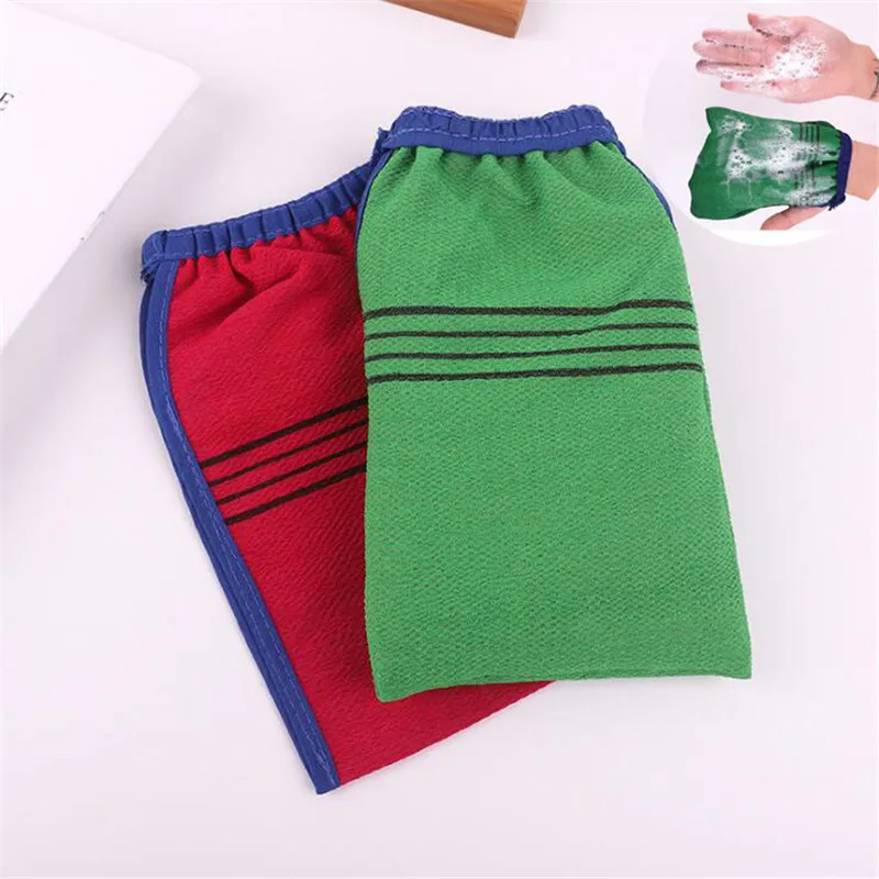 1PCS New Shower Spa Exfoliator Two-sided Bath Glove Body Cleaning Scrub Mitt Rub Dead Skin Removal Bath towel