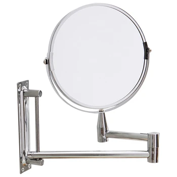 

Bathroom Mirror Magnification Double-Sided Wall Mounted Vanity Magnifying Mirror Swivel, Extendable Wall Mirror