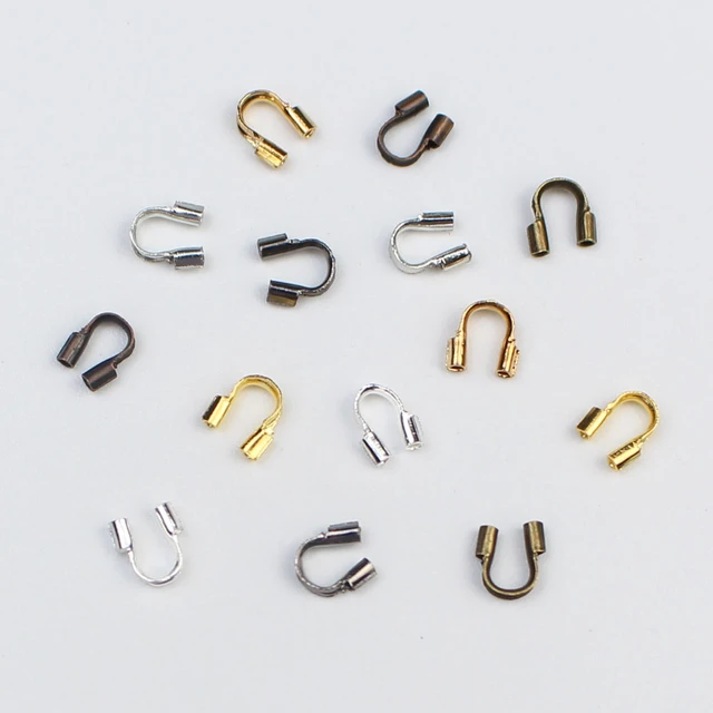 100pcs/lot 4.5x4mm Wire Protectors Wire Guard Guardian Protectors loops U  Shape Accessories Clasps Connector For Jewelry Making - AliExpress