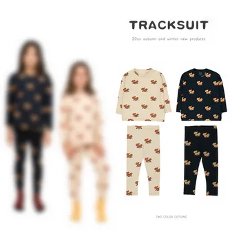 

Pre-sale2020 Autumn and Winter Cotton Air-conditioned Clothing Suit TC Baby Pajamas Boys and Girls Animal Cartoon Homewear Suit