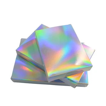 

50 Pcs Holographic Gift Party Paper Box Laser Card Case Cartons Gift Boxes Cosmetics Package Candy Boxes Wedding Favour