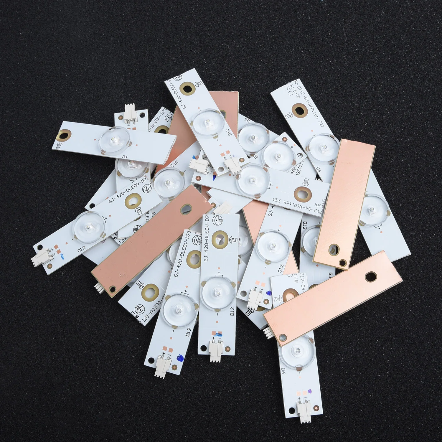 

LED Lamp Beads with Optical Lens Fliter Strip White 100pc 3V/ 6 Bulbs 32-65 inch Repair TV SMD