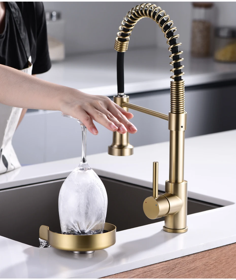 Faucet Glass Rinser For Home Sink Automatic Cup Scourer Washer Bar Coffee Pitcher Wash Cups   Tool Household Kitchen Accessories brass kitchen sink