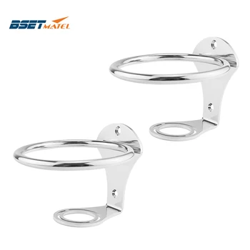 

2PCS Stainless Steel 304 Cup Drink Holder Can Bottle Holder Stand Mount Support Auto Car Marine Boat Truck RV Fishing Box