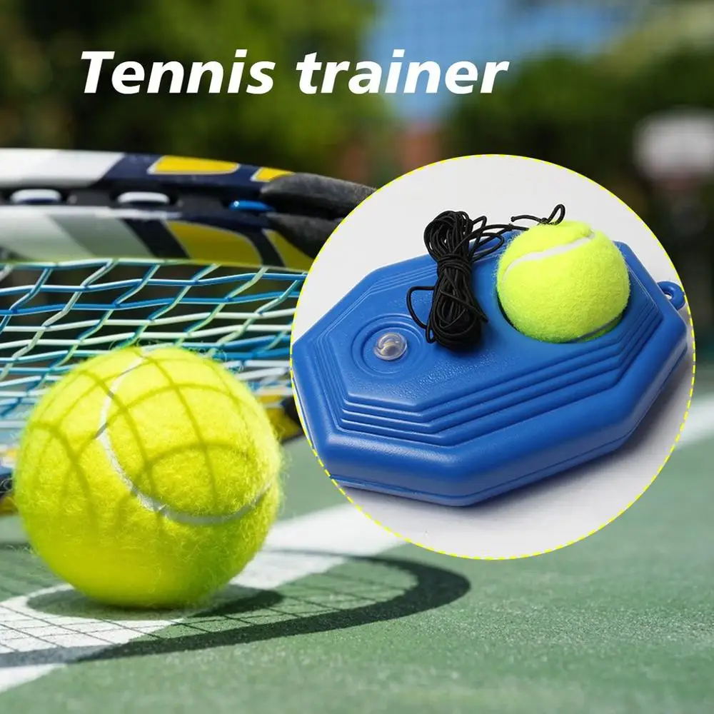 

Single Tennis Trainer Self-Study Tennis String Training Tool Exercise Tennis Ball Training Baseboard Sparring Device