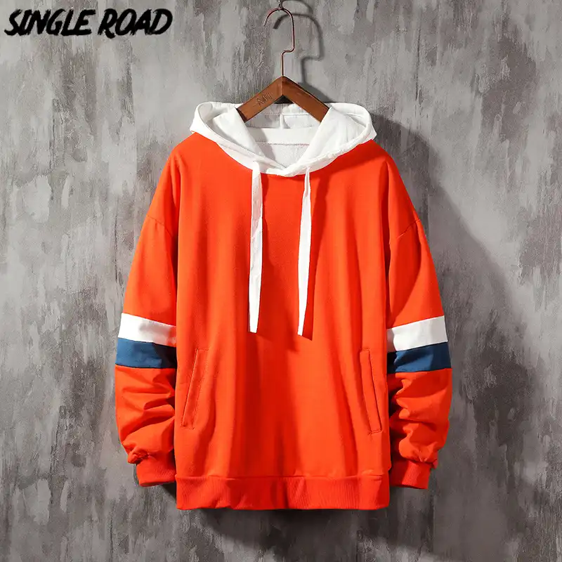 orange hoodie mens