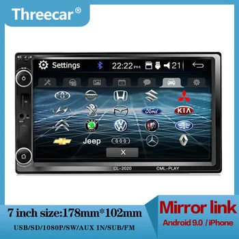 

2din Car Radio 7 inch Touch mirrorlink Android Player subwoofer MP5 Player Autoradio Bluetooth Rear View Camera tape recorder