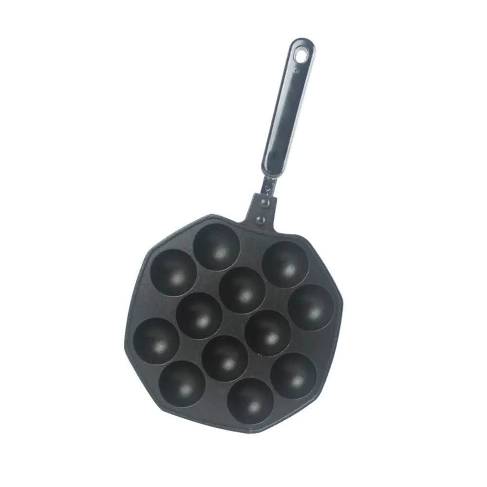 Non-Stick Octopus Ball Maker 12 Holes Practical Takoyaki Grill Pan Birthday Pastry Convenient Grill Plate Gas Appliance