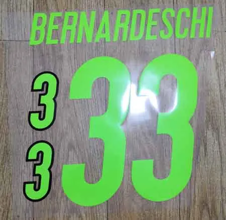 Антикварный цинк Зеленый значок RONALDO DYBALA DE LIGT D. Santa MANDZUKIC HIGUAIN nameset - Цвет: Антикварный цинк