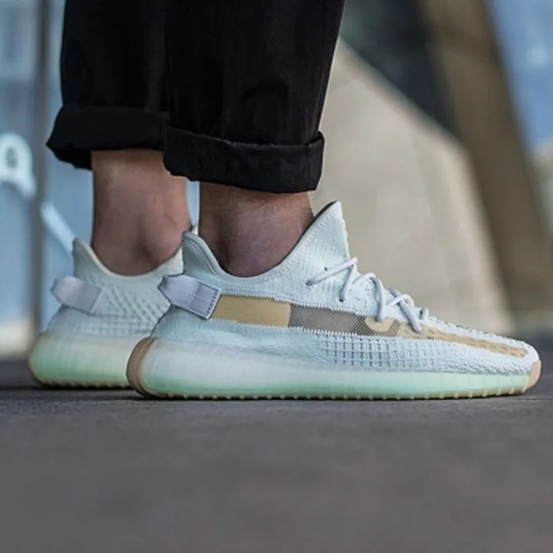 Новое поступление дышащие кроссовки yeezys air 350 v2 для мужчин и женщин, спортивные кроссовки 350v2, кроссовки унисекс, размер 36-46