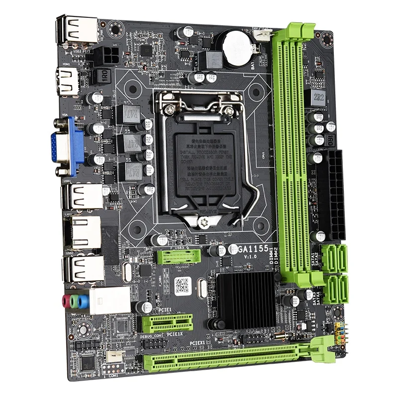 H61 LGA1155 практичная материнская плата для настольного компьютера с SATA 2,0 USB2.0 DDR3 1600MHz 16G двухканальная материнская плата для Core I3 I5 I