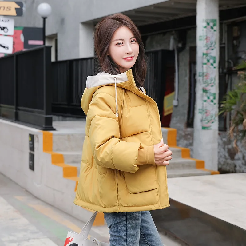 

Photo Shoot Down Jacket Women's 2019 New Style Korean-style Slim Fit Cotton-padded Clothes Short down Coat BF Students Cotton Co