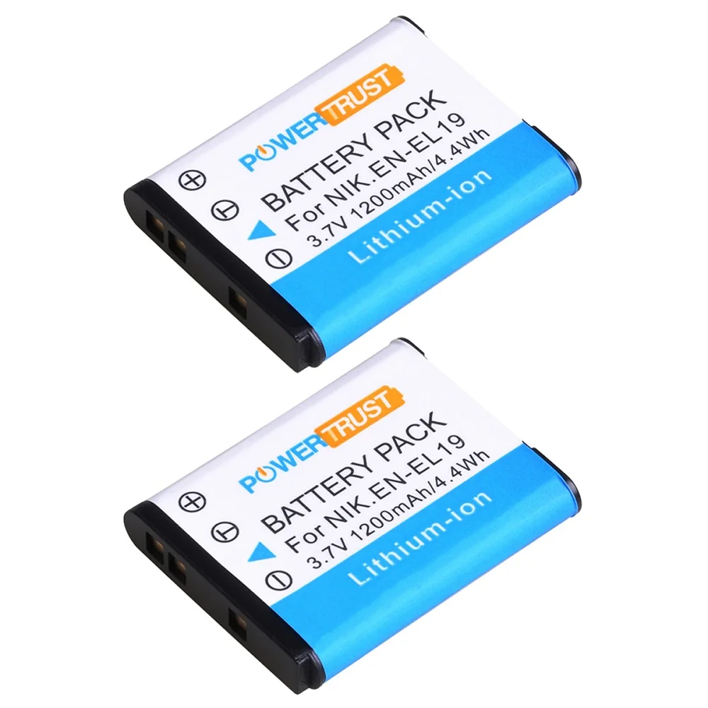 Batteria En-El19 E Per Fotocamera Nikon Coolpix S32, S33, S100, S2800, S3100, S3200, S3300, S3500, S3600, S3700, S4100, S4200, S4300, S5200, S5300, S6