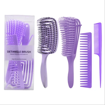 

4PCS Tangled Hair Brush Scalp Massage Comb Curly Hair Combing Tangled Combing Tangled Comb Salon