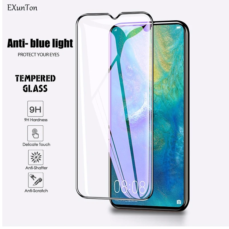 Полное покрытие анти-синий свет закаленное стекло для Huawei Honor 20 Lite луч Защита