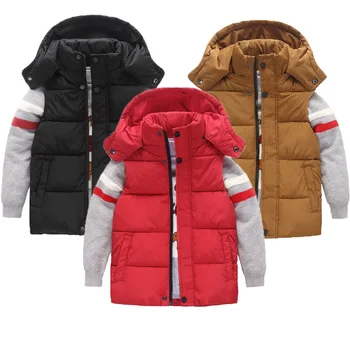 

2020 Autumn Winter Warm Cotton Children Vest Kids Boys Sleeveless Jacket 3-12 Years Teenager Girls Coat Boy Waistcoat