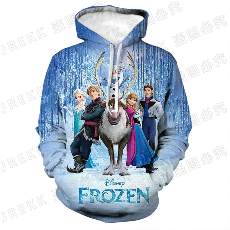Disney Anime Frozen Child Sweatshirt 3D Printed Spring Autumn New Fashion Men Women Hoodies Harajuku Male Hoodie | Мужская одежда
