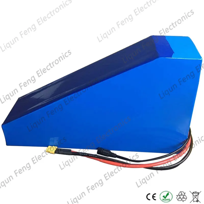 52V 2000W треугольная батарея 35AH EBike Batttery 51 8 V использовать SANYO GA/SAMSUNG литиевая с 50A BMS +