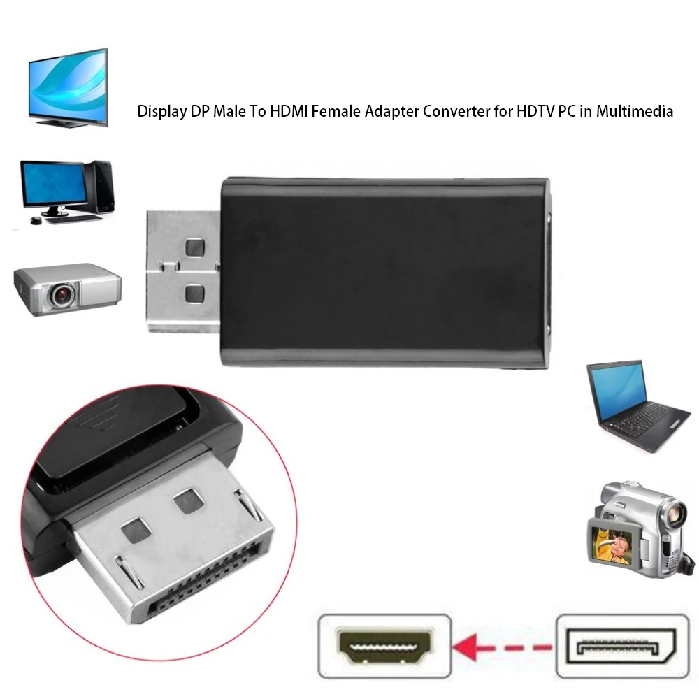 DP to HDMI Дисплей Порты и разъёмы к адаптер Мужской Женский конвертер Кабель