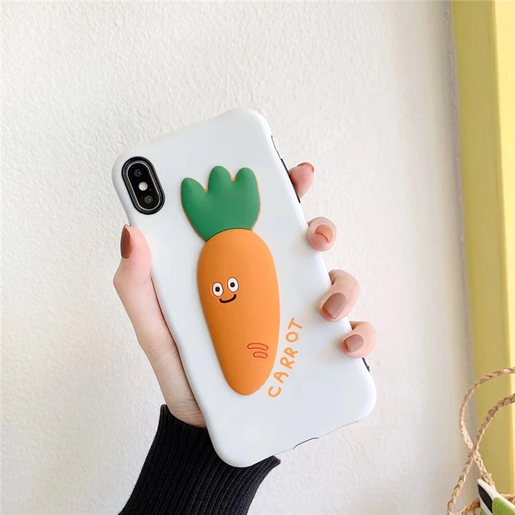 Милый 3D чехол для телефона с рисунком банана моркови для iphone XS Max Чехлы для Apple iphone 7 Plus 8 6 6S X XR Capa задняя крышка Coque