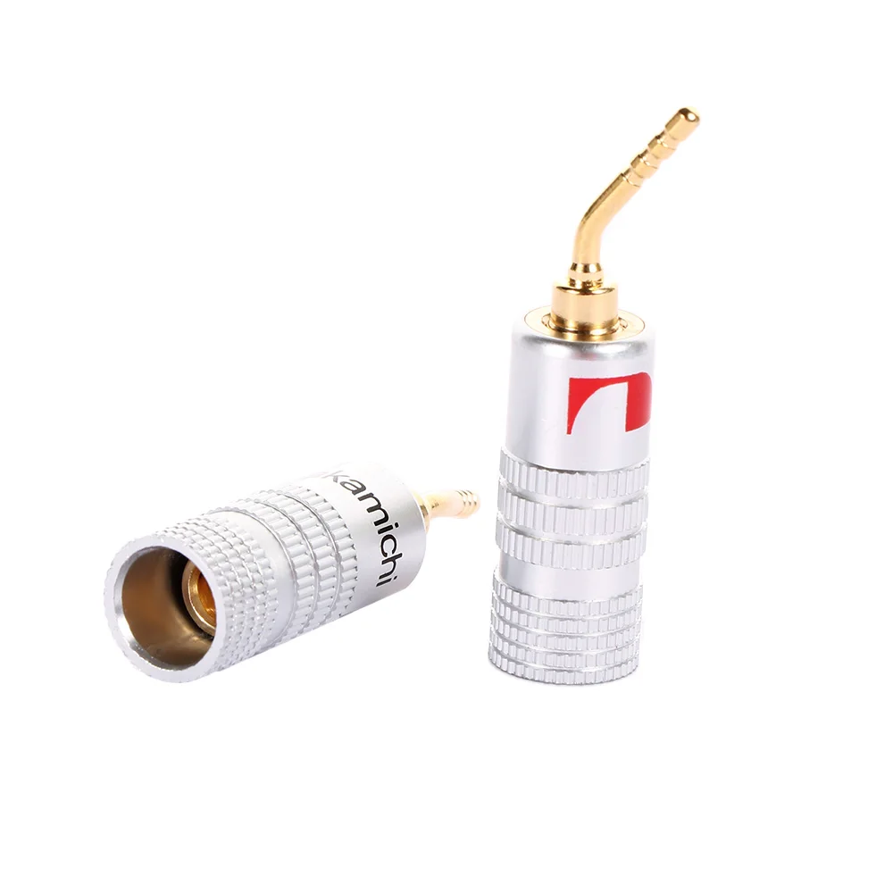 

2Pcs Nakamichi Gold-Plated Banana Plugs 4mm Banana Plug For Video Speaker Adapter Audio Wire Cable Connectors