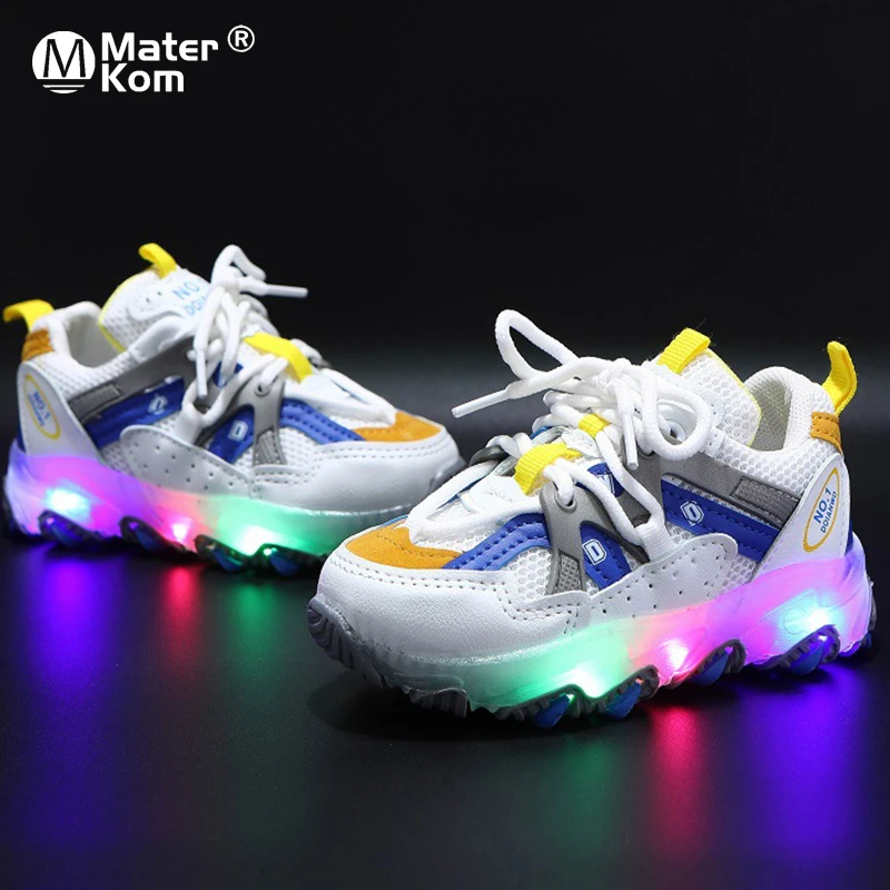 Maat 21 30 Baby Lichtgevende Sneakers Voor Kinderen Jongens Meisjes Kinderen Led Schoenen Kids Gloeiende Sneakers Met Licht up Sole Schoenen|Sportschoenen| - AliExpress