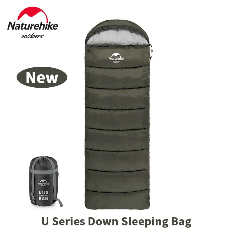 Naturehike U Series Camping Sleeping Bag Envelope Splicing Form Double Sleeping Bag Keep Warm Cotton Down Travel Quilt