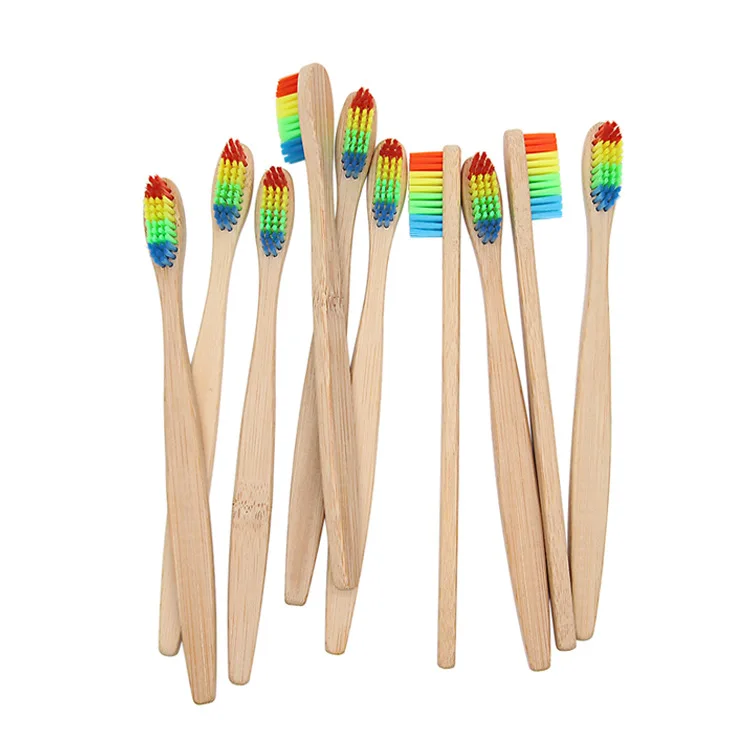 

Amazon Cross Border Hot Selling Bamboo Toothbrush Bed & Breakfast Hotel Creative Environmentally Friendly Kraftpaper Boxed Rainb