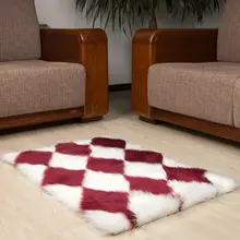 Пушистые коврики, противоскользящий ворсистый ковер для гостиной, ковер в клетку, коврик для дома, спальни, прикроватный коврик для спальни, маятниковый коврик