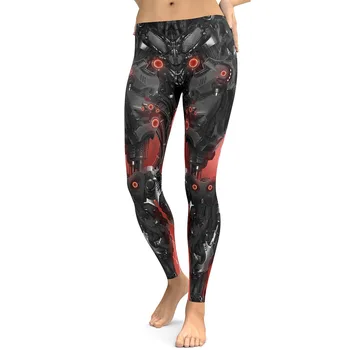 

Leggings for Women Girl Push Up Legins Workout Fitness Pants Party Outfits 3D Print Robot Leggins Clothes Punk Gothic Goth