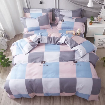

Modern Geometric Pattern Bedding Sets Multiple Colour Soft Comfortable Polyester 3/4Pcs Duvet Cover Set Bed Sheet Set Bedclothes