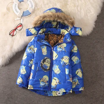 

2019 Baby Boy Clothes Winter Boy Coat Hooded High Quality Cartoon Kids Jackets Long Sleeve Wadded Baby Outwear Children Clothing