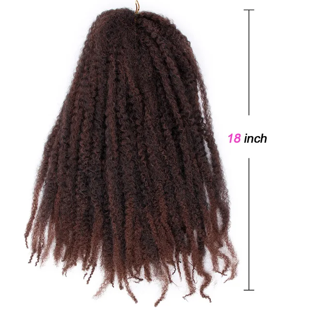 Black Star Hair Marley Hair for Twists Afro Kinky Twist Crochet Hair 18 Inch Ombre Synthetic Kanekalon Braiding Hair Extensions T1B/30