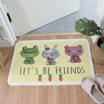 

Cartoon Funny Animal Shaggy Doormat Anti-skid Latex Bottom Bathroom Bath Mat Kitchen Rug Carpet Indoor Entrance Floor Mat