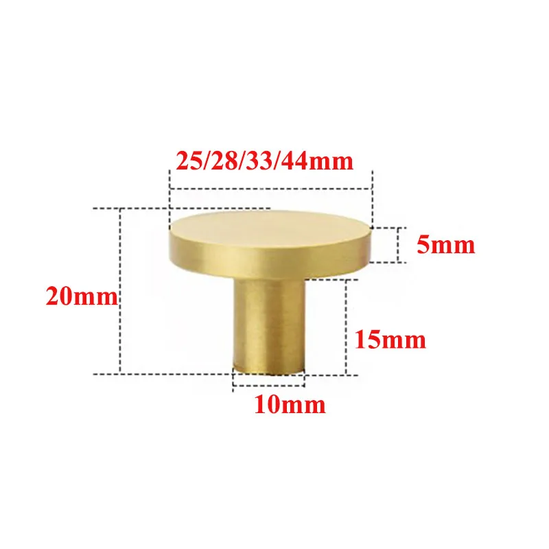 brass handle size