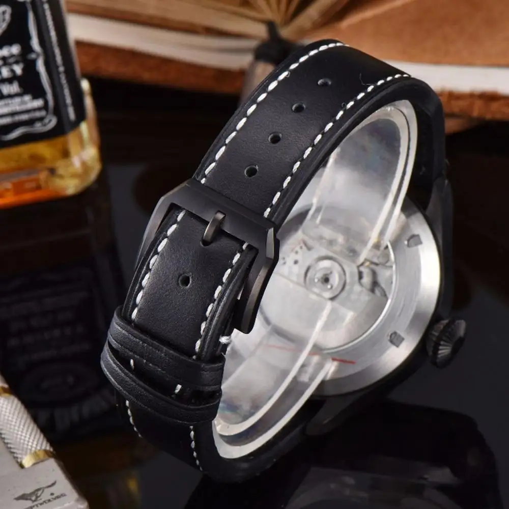 Corgeut часы для мужчин автоматические механические часы спортивные роскошные Брендовые мужские часы запас хода светящиеся мужские наручные часы с датой