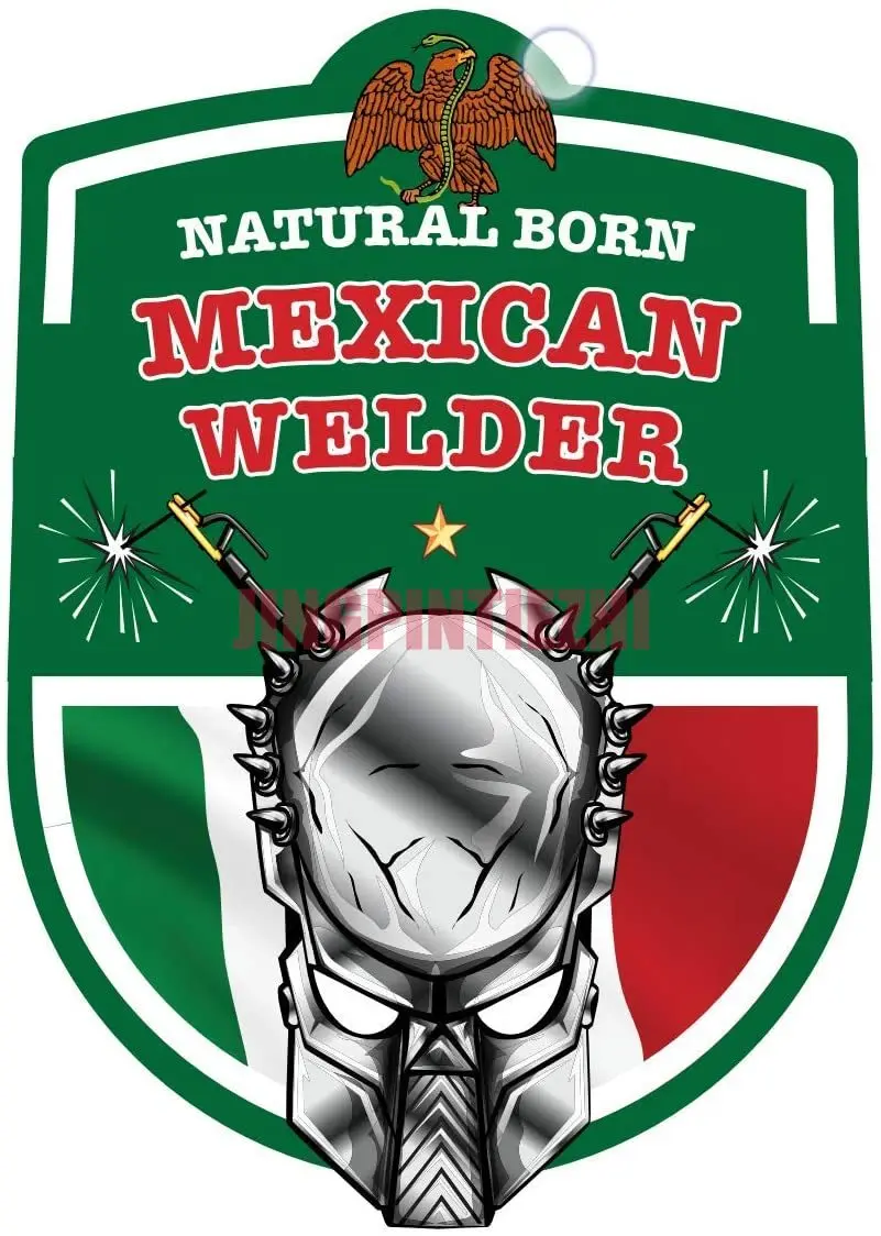 

Creative Mexican Welder Welding Sticker Decal Oil Field Garbage Truck Hart Hat Sticker Racing Motorcycle Helmet Stickers