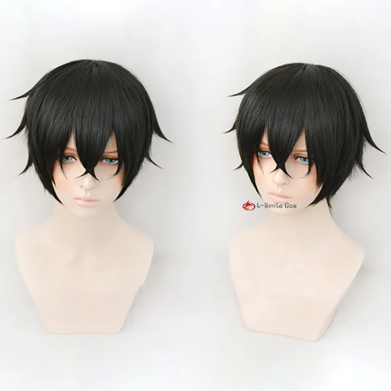 Anime Tokyo Revengers Sano Shinichiro Short Black Cosplay Wig Heat Resistant Synthetic Hair Man Halloween Party Wigs + Wig Cap naruto costume